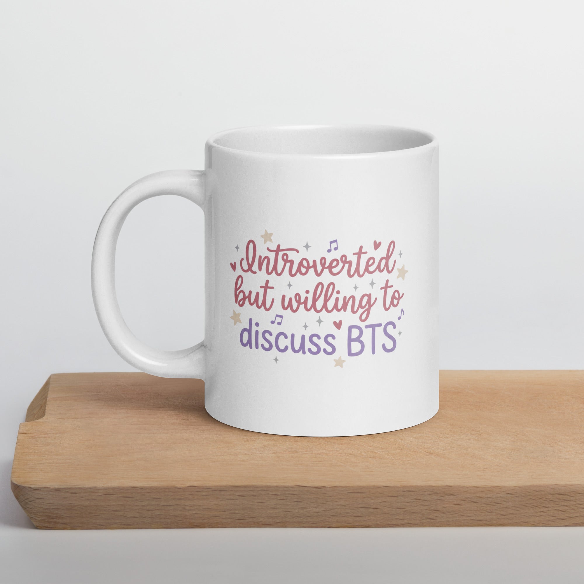 Introverted But Willing To Discuss BTS Mug